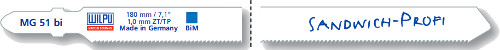 Λεπίδες σέγας διμεταλλικές υψηλής αντοχής για panel 180 χιλιοστά (5 τεμάχια)